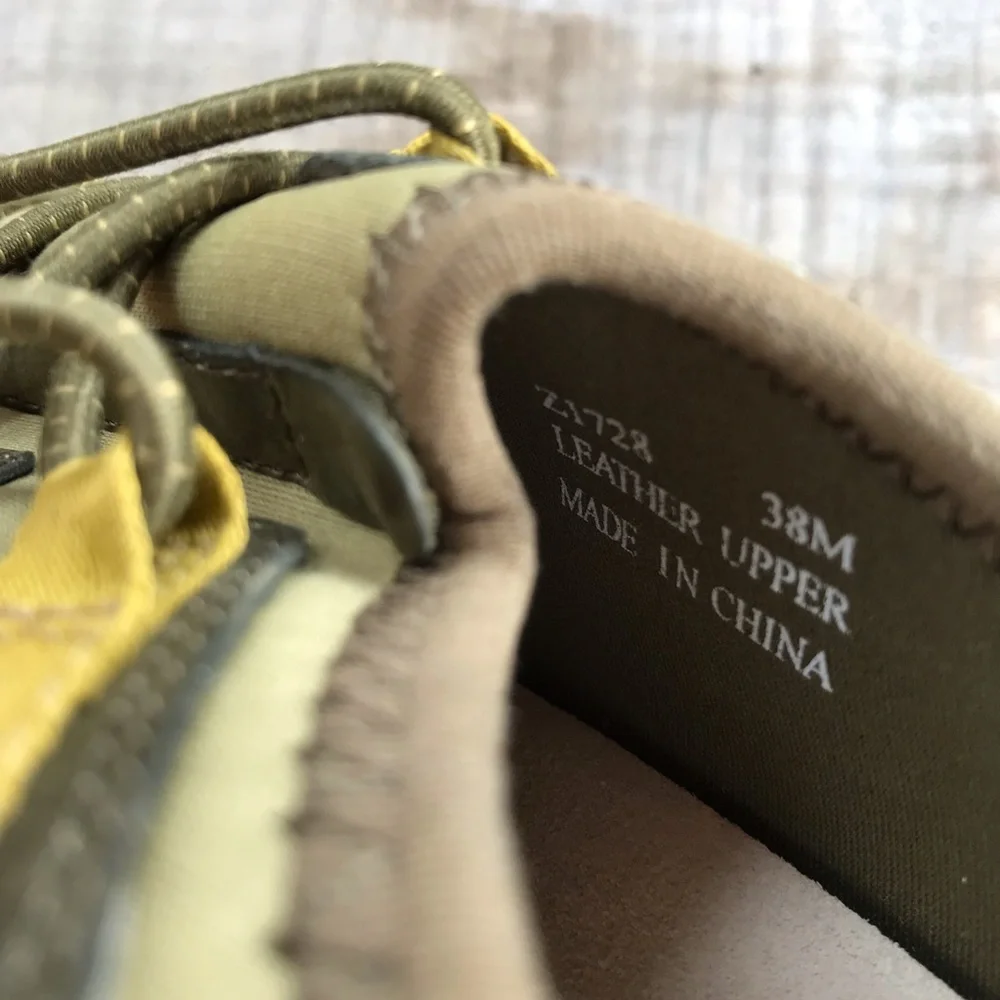 Zumfoot Athena Olive/Ochre Comfort Flat Shoe